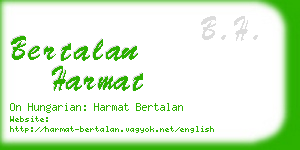 bertalan harmat business card